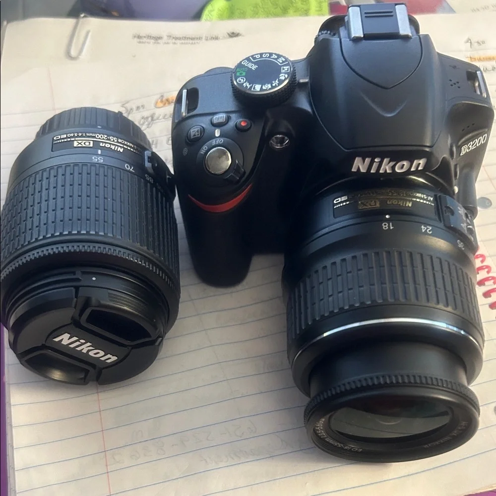Nikon Black DSLR Camera with Dual Lens Kit